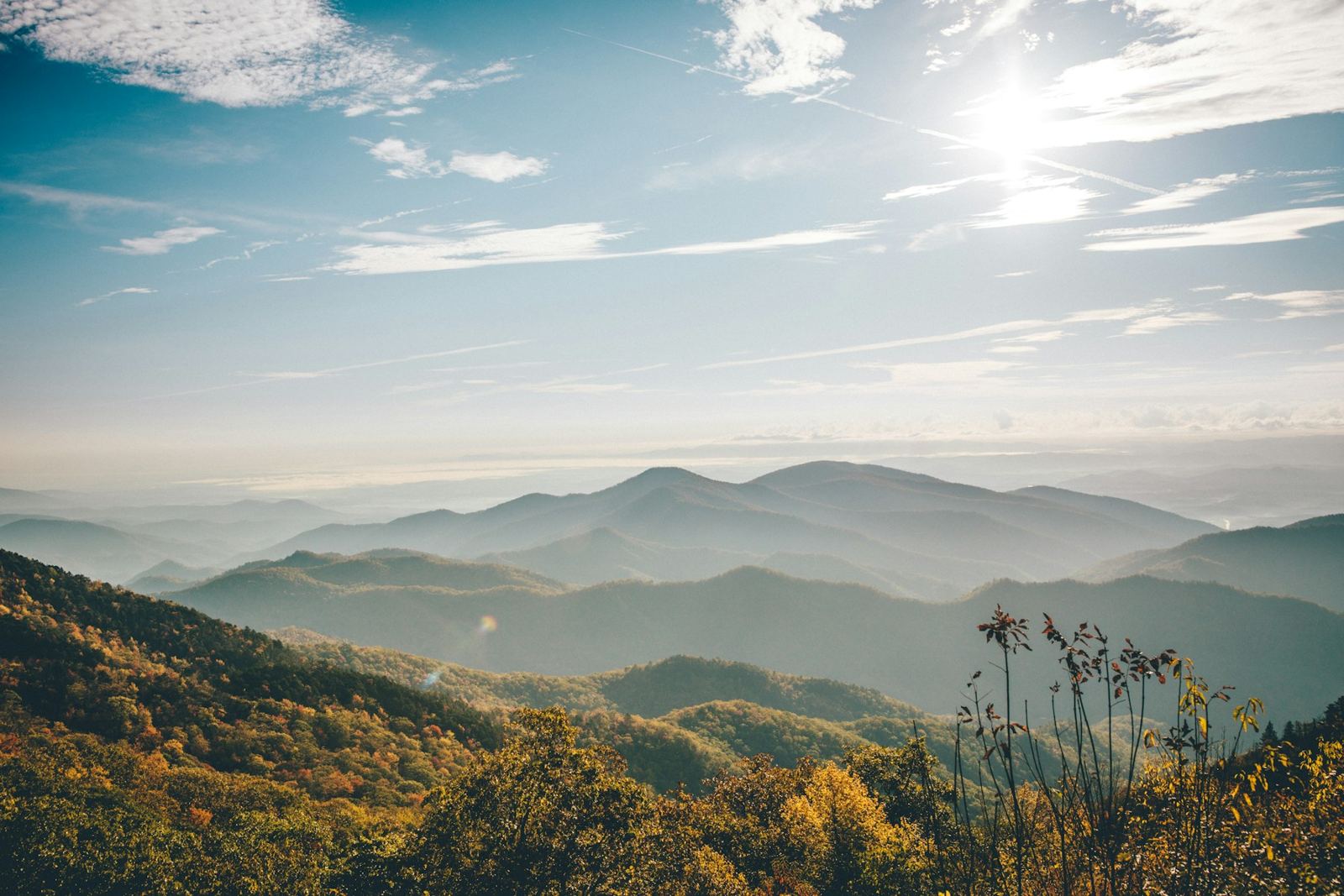 The Blue Ridge Mountains in western North Carolina
